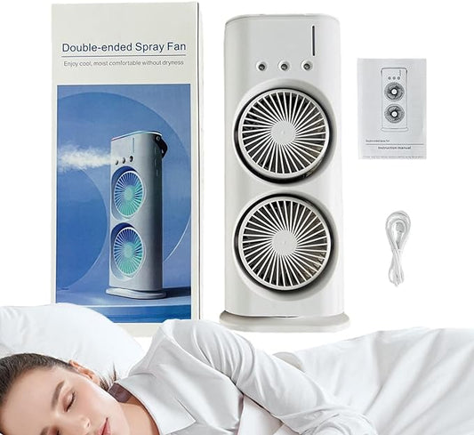 Double-Ended Portable Misting Spray Fan