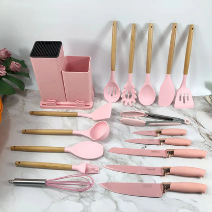 19-Piece Kitchen Utensil &amp; Knife Set